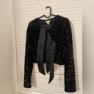 H&M Black Sequin Jacket
